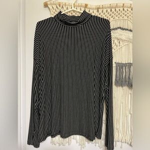 Retroluxe stripe knit top